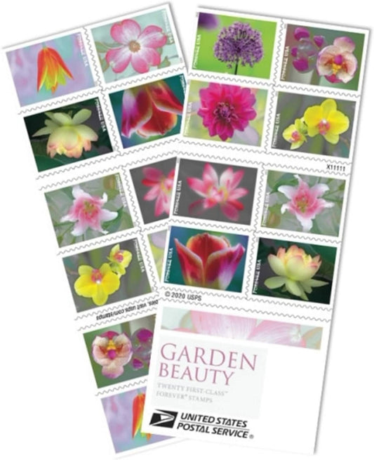 2021 Garden Beauty, Book of 100 self-stick